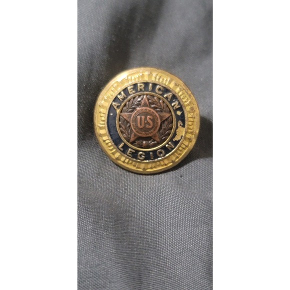 Vtg WW1 Era Army American Legion Gold Tone Jacket Coat Button - Picture 2 of 4
